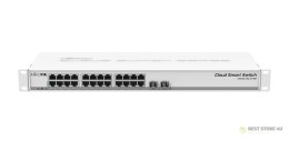 Mikrotik CSS326-24G-2S+RM łącza sieciowe Zarządzany Gigabit Ethernet (10/100/1000) Obsługa PoE 1U Biały