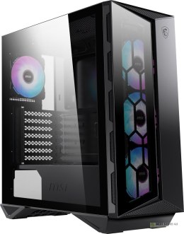 Obudowa komputerowa MSI MPG GUNGNIR 110R Mid Tower Gaming Computer Case Black, USB 3.2 Gen2 Type C, 4x 120mm ARGB Fan, Mystic Li