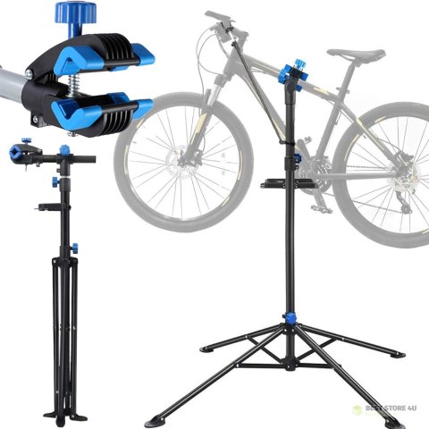 Stojak rowerowy wieszak serwisowy na rower uchwyt regulowany z półką 30kg Stojak rowerowy wieszak serwisowy na rower uchwyt regulowany z półką 30kg