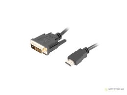 Kabel Lanberg CA-HDDV-20CU-0018-BK (HDMI M - DVI-D (24+1) M; 1,8m; kolor czarny)