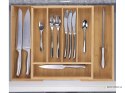 Wkład do szuflady organizer kuchenny na sztućce bambus 7 przegródek 39cm l