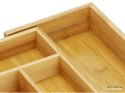 Wkład do szuflady organizer kuchenny na sztućce bambus 7 przegródek 39cm l