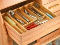 Wkład do szuflady organizer kuchenny na sztućce bambus 7 przegródek 39cm l