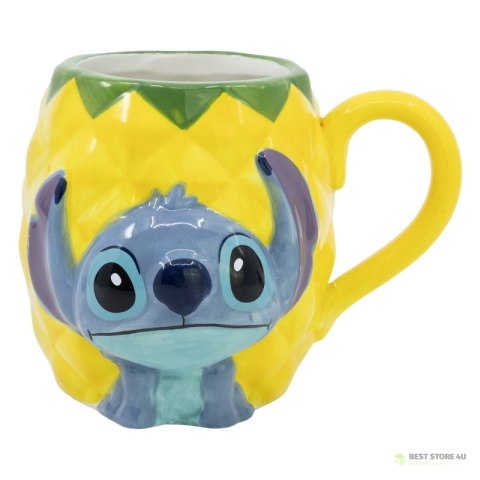 Disney Stitch - Kubek ceramiczny 3D w pudełku prezentowym z kolekcji Pineapple 325 ml Disney Stitch - Kubek ceramiczny 3D w pudełku prezentowym z kolekcji Pineapple 325 ml