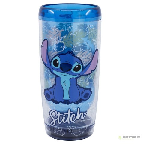 Disney Stitch - Nieprzewracalny kubek Dropsafe z podwójnymi ściankami z kolekcji Ohana 625 ml Disney Stitch - Nieprzewracalny kubek Dropsafe z podwójnymi ściankami z kolekcji Ohana 625 ml