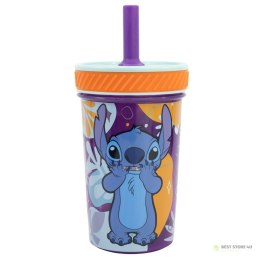 Disney Stitch - Nieprzewracalny kubek Dropsafe z silikonową słomką z kolekcji Aloha 370 ml