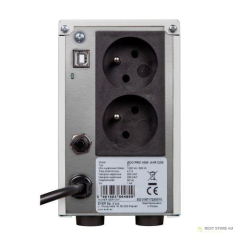 Zasilacz UPS EVER ECO PRO 700 AVR CDS (700VA) (W/EAVRTO-000K70/00) Zasilacz UPS EVER ECO PRO 700 AVR CDS (700VA) (W/EAVRTO-000K70/00)