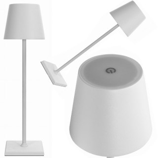 Lampka nocna stołowa dotykowa lampa 3 stopniowa wysoka bezprzewodowa usb Biała