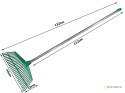 Grabie ogrodowe do liści trawy lekkie plastikowe trzonek aluminium 40cm