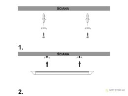 Lampa led oprawa natynkowa świetlówka 60cm 18w
