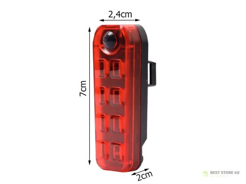 Lampka rowerowa tylna oświetlenie led usb roweru Lampka rowerowa tylna oświetlenie led usb roweru