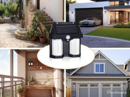 Lampa solarna z czujnikiem zmierzchu ruchu 3 tryby wodoodporna 1200lm