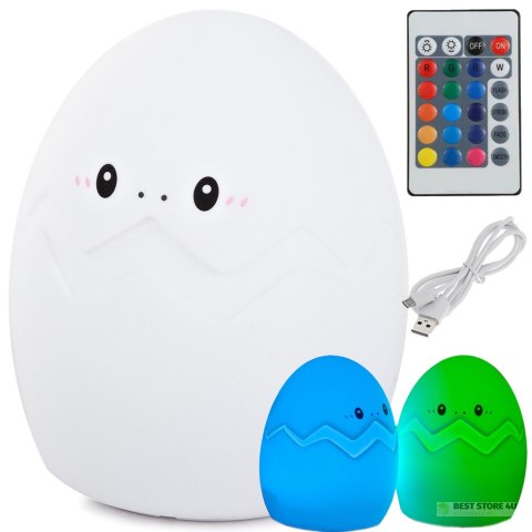 Lampka nocna dla dzieci led jajko rgb pilot usb Lampka nocna dla dzieci led jajko rgb pilot usb