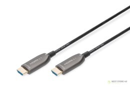 Kabel połączeniowy hybrydowy HDMI 2.1 Ultra High Speed 8K60Hz UHD HDMI A/HDMI A M/M czarny 15m