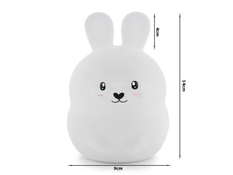 Lampka nocna dla dzieci led królik dotyk rgb pilot