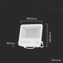 Projektor LED V-TAC 100W 100Lm/W Przewód 1mb SAMSUNG CHIP Biały VT-44104 6500K 8700lm 5 Lat Gwarancji