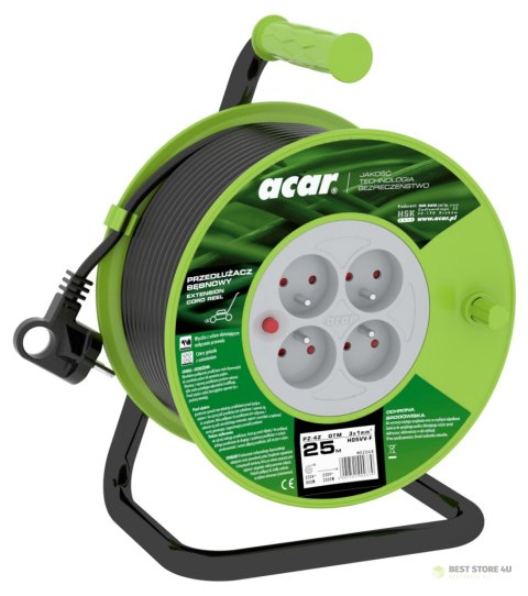 Przedł.ZWIJANY ACAR PZ-4Z/OTM H05VV-F 3Gx1.0 25M Z STYK. OCHR. CZARNY M02048 Przedł.ZWIJANY ACAR PZ-4Z/OTM H05VV-F 3Gx1.0 25M Z STYK. OCHR. CZARNY M02048