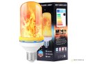 Żarówka led imitująca żywy płomień e27 9w ozdobna