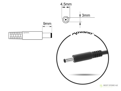 MITSU ZASILACZ 19.5V 3.34A (4.5X3.0 PIN) - DELL MITSU ZASILACZ 19.5V 3.34A (4.5X3.0 PIN) - DELL