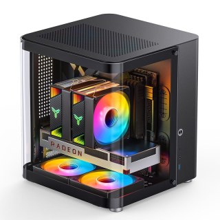 Obudowa Jonsbo TK-1 2.0 Micro-ATX, Szkło Hartowane - czarna