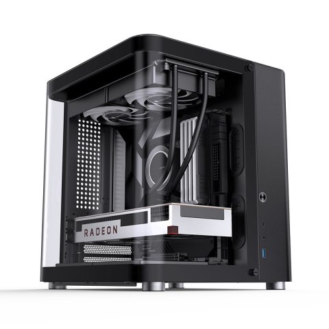 Obudowa Jonsbo TK-1 2.0 Micro-ATX, Szkło Hartowane - czarna