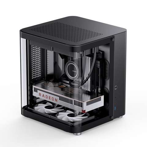 Obudowa Jonsbo TK-1 2.0 Micro-ATX, Szkło Hartowane - czarna