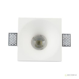 Oczko V-TAC GIPS GU10 Wpuszczane Okrągłe 132x132 Białe VT-772