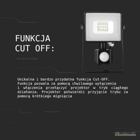 Projektor LED V-TAC 30W SAMSUNG CHIP Czujnik Ruchu Funkcja Cut-OFF Biały VT-30-S-W 3000K 2400lm 5 Lat Gwarancji Projektor LED V-TAC 30W SAMSUNG CHIP Czujnik Ruchu Funkcja Cut-OFF Biały VT-30-S-W 3000K 2400lm 5 Lat Gwarancji