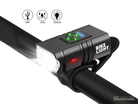 Lampka na rower rowerowa led t6 przód tył usb aku Lampka na rower rowerowa led t6 przód tył usb aku