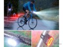 Lampka rowerowa światło przód tył led na rower kierownicę mocna usb jasna