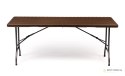 Stół cateringowy bankietowy ogrodowy składany 180x75 cm brązowy ModernHome