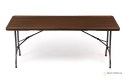 Stół cateringowy bankietowy ogrodowy składany 180x75 cm brązowy ModernHome
