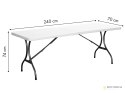 Stół cateringowy bankietowy ogrodowy składany 240x70 cm ModernHome