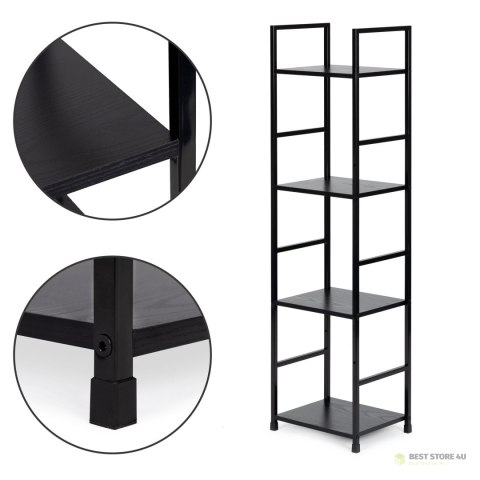 Regał drewniany nowoczesny metalowa rama LOFT 4 półki ModernHome Regał drewniany nowoczesny metalowa rama LOFT 4 półki ModernHome