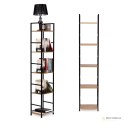 Regał drewniany nowoczesny metalowa rama LOFT 5 półek ModernHome
