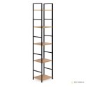 Regał drewniany nowoczesny metalowa rama LOFT 5 półek ModernHome
