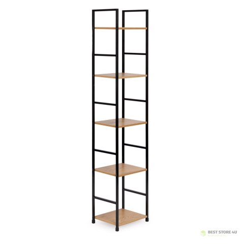 Regał drewniany nowoczesny metalowa rama LOFT 5 półek ModernHome Regał drewniany nowoczesny metalowa rama LOFT 5 półek ModernHome