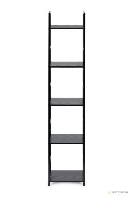 Regał drewniany nowoczesny metalowa rama LOFT 5 półek czarny ModernHome
