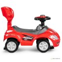Autko jeździk, chodzik, pchacz 3w1 deluxe klakson - czerwone