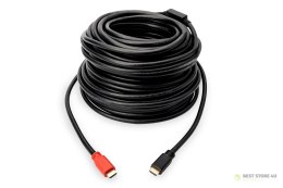 Kabel połączeniowy ze wzmacniaczem HDMI 1.4 High Speed Ethernet 4K30Hz UHD HDMI A/HDMI A M/M 20m