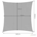 Żagiel przeciwsłoneczny 3.6x3.6m Gardlov 23164