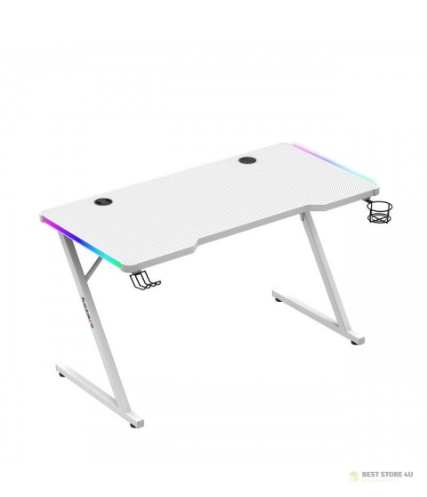 Biurko gamingowe Huzaro Hero 2.5 White RGB Biurko gamingowe Huzaro Hero 2.5 White RGB