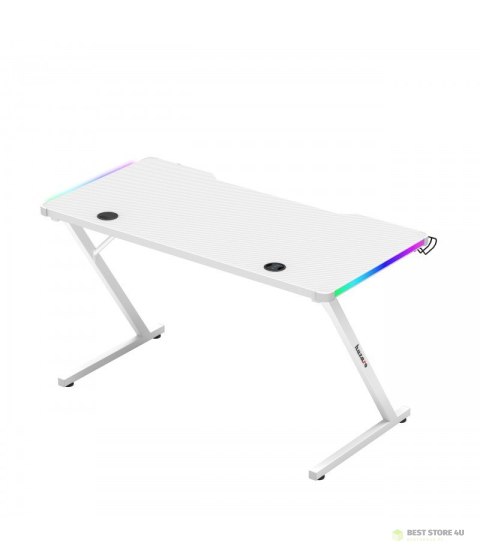 Biurko gamingowe Huzaro Hero 2.5 White RGB Biurko gamingowe Huzaro Hero 2.5 White RGB