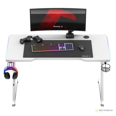 Biurko gamingowe Huzaro Hero 2.5 White RGB Biurko gamingowe Huzaro Hero 2.5 White RGB