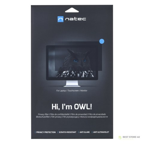 NATEC FILTR PRYWATYZUJĄCY OWL 23.8" 16:9 NFP-1477 NATEC FILTR PRYWATYZUJĄCY OWL 23.8" 16:9 NFP-1477
