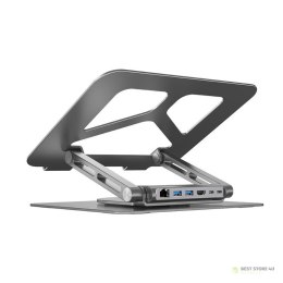 UNITEK PODSTAWKA POD LAPTOP +HUB USB-C HDMI 4K PD