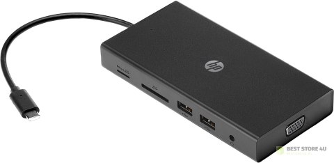 Stacja dokująca HP Travel USB-C Universal Multiport Hub czarna 1C1Y5AA Stacja dokująca HP Travel USB-C Universal Multiport Hub czarna 1C1Y5AA