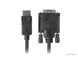 Kabel Lanberg CA-DPDV-10CU-0030-BK (DisplayPort M - DVI-D M; 3m; kolor czarny)