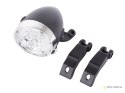 Oświetlenie rowerowe przednie lampka na rower 3 led baterie retro chrom