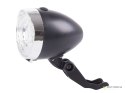 Oświetlenie rowerowe przednie lampka na rower 3 led baterie retro chrom